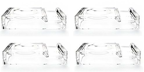 BMTick ‘Japanese Classic’ Glass Chopstick Rest Stands with Spoon Tidy (4 Dining Holder Rests)