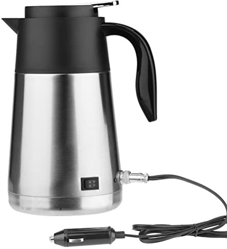 Zerodis Portable 1300ml 12/24V Travel Car Truck Electric Kettle Water Heater Fast Boiling with Cigarette Lighter Socket, for Tea Coffee Drinking(24V)