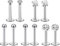 Liuxn 5 Stile 16 Gauge Edelstahl Nasen Stud Tragus Stift Labret Bars Kristall Kugel Labret Körper Piercing, 5 Paare …