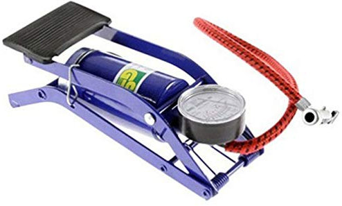 RONGJJ Pumpe Fußpumpe, Einzylinder Fußluftpumpe mit Manometer, Reifenfüller für Kugelfahrradmotorrad Manometer
