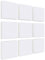 platino24 Akustikpaneele 9 Elemente Colore Quadrat 27,5 x 27,5 cm Weiß I Schallabsorber aus Basotect G+ mit Akustikfilz I Schalldämmung Wand & Decke I Akustikelemente Wandpaneel