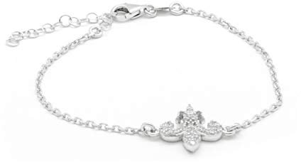 TALISMAN JEWELRY Armband Blume de Lys aus Silber mit weißen Zirkonia - Fleur de Lis-