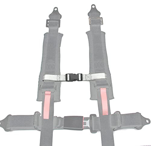 Paquete de 2 correas de esternón para arneses de seguridad para carrito de golf, Go Kart, UTV, UTV de 2 pulgadas, 3 pulgadas, 4 puntos, 5 puntos (plata, paquete de 2)