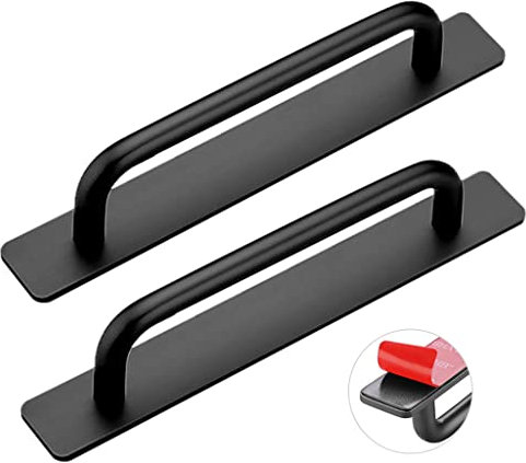 2 Maniglie Autoadesive per Mobili,180 mm Maniglia Porta Scorrevole in Alluminio,per Porte e Finestre, Camera da Letto, Porta Scorrevole (argento)