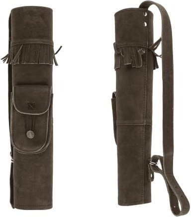 elToro Wild Colorz Fringe - Rückenköcher; Robustes Wildleder und attraktive Farben, Zubehör für Pfeil und Bogen (Dunkelbraun)