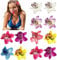 12PCS Doppel Chiffon Orchidee Blume Haarspangen Pins Hawaii Alligator Dia Clip Hochzeit Party Braut Haarspangen Barrette Haarspangen Strand Verschleiß Zubehör (Farbe Zufällig)