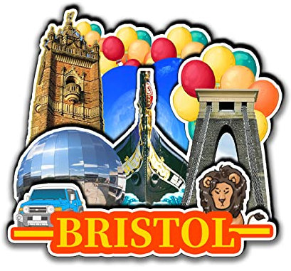 Bristol UK Kühlschrankmagnete, 3D-Holzprodukte, reibungsbeständig, Reise-Souvenirs, Heim- und Küchendekoration