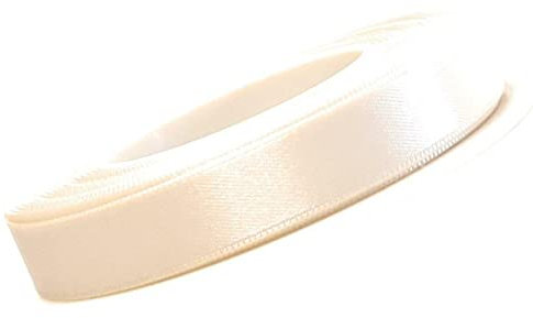 s.dekoda Satinband 25m x 10mm Creme - Elfenbein Schleifenband Dekoband Satin