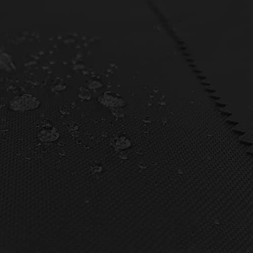 BuBiBag – wasserdichter Polyesterstoff Oxford 600D Markisenstoffe Meterware, Segeltuch Meterware, Kissenbezüge, Reißfest & Pflegeleicht Meterware lfm mit 160cm Breite - Schwarz