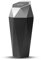 CGEAMDY Poubelle de Voiture avec Couvercle, Mini Poubelle de Porte-Gobelet de Voiture, Anti-Fuite, Poubelle de Voiture Étanche Plastique et Petite Portable, pour Maison Bureau Chambre (Argent)