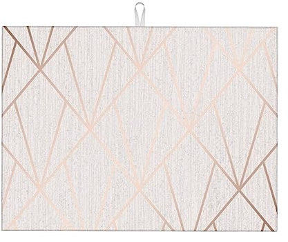 Abtropfmatte für Geschirr, 45,7 x 61 cm, für Küche, Roségold-Muster, Hintergründe, bedruckt, Geschirr-Pad, saugfähig, Abtropfgestell, Matten, Küchenzubehör