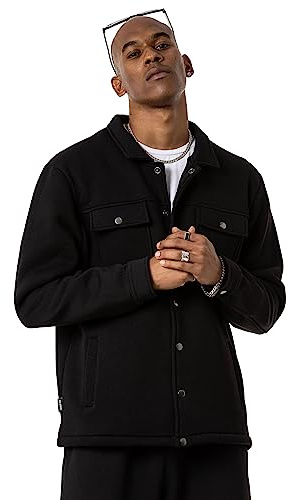 Redbridge Premium Hemdjacke mit Druckknöpfen Lässige Übergangsjacke im Hemd-Stil für Alltag und Freizeit