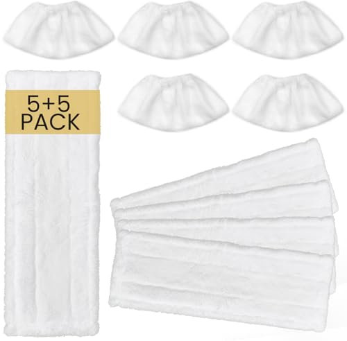 10 Bonnettes Microfibre Pour Karcher Easyfix Sc2/Sc3/Sc4 - Lingettes Remplacement Nettoyeur Vapeur, Lavette Karcher Vapeur Antrayures Pour Sols Carrelés/Bois et Vitres, Compatible Serpillere Karcher