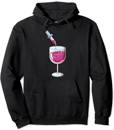 Vino para enfermera con botella de vino Sudadera con Capucha