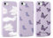 Foonary 3 Stück Hülle für iPhone 7/8/SE 2020/SE 2022 4,7, Handyhülle mit Muster Mädchen Aesthetic Schmetterling Muster Motiv Design Slim Case, Silikon Stoßfest Schutzhülle Cover, Schmetterling