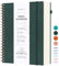 A4 Notizbuch, Notizblock, Spiralgebundene Notizbücher, 320 Blatt/160 Seiten Zum Schreiben, 100 G/m² College-liniertes Papier, Leder Hardcover, 21,6 x 28,8 cm - Grün