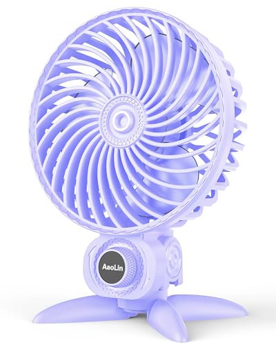 AaoLin USB Small Fan, Desk Fans with CVT Variable Speeds, Strong Cooling Airflow, Quiet Portable, Desktop Mini Personal Fan for Room, Home,Office, Bedroom-USB Powered Purple