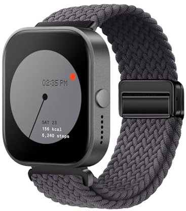 KUWAI Nylonarmband für Nothing Watch Pro - Geflochtenes Magnetisches Armband für Damen und Herren - CMF by Nothing (Q)