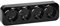 Miratic Enchufe Multiple - Base Enchufe Superficie - Enchufe Doble Pared 2 x 2 Polos +Tierra - Versión Francesa - Negro