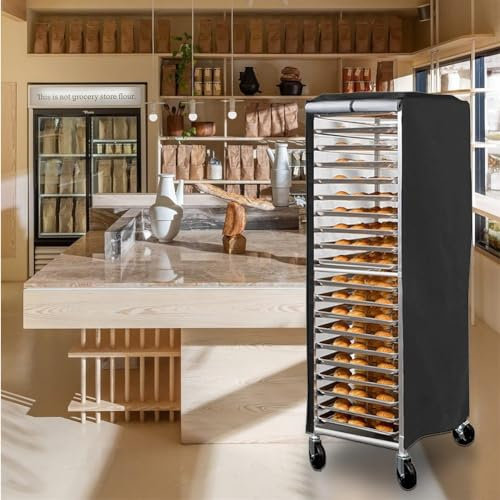 CARMOTTER Copertura per portapane, copertura antipolvere per panini, copertura esterna resistente all'acqua e alla polvere 420D, con cerniera, 27 x 23 x 6 cm