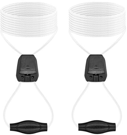 UamGlsob Thin Shoe Laces for Ski Shoes, 1/16(1.5mm) No Tie Shoelace Quick Locking System Replacement Laces (White, 54inch)