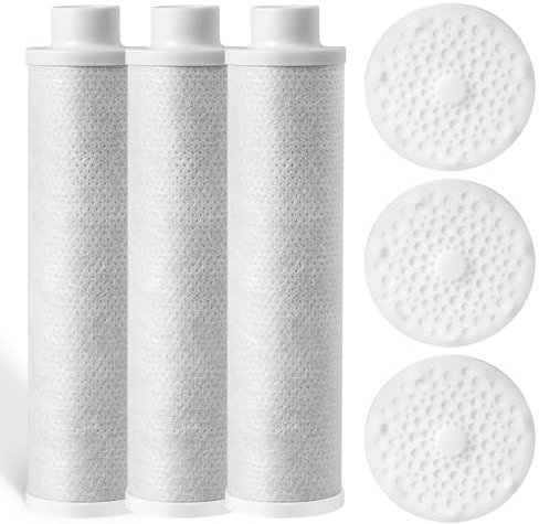 Magichome Lot de 6 cartouches de rechange pour filtre de douche pour filtre à eau dure, réduit le chlore résiduel, les métaux lourds et autres impuretés