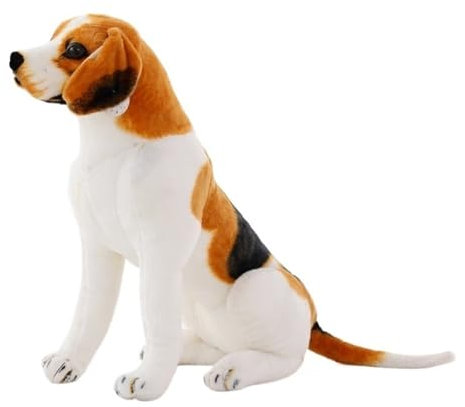 TOPLITHE Beagle Hund Kuscheltier, Realistisches Beagle Plüsch Welpenkissen Plüschtier for Kinder Erwachsene Weihnachts Geburtstagsgeschenk(Standing,40CM/15IN)