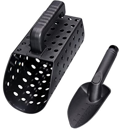 Pala e Paletta per Tesori, Setaccio per Sabbia e Terreno, Strumenti di Scavo per il Rilevamento di Metalli, Kit Pala per Sabbia per Spiaggia, Giardino, Accessori per Metal