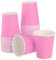 QUARKZMAN Bicchieri di Carta Usa e Getta Colorati,30pz 250ml Giocattoli Educativi Creativi Articoli Artigianato Bicchieri Carta Fai Da Te per Feste (Colore Rosa)