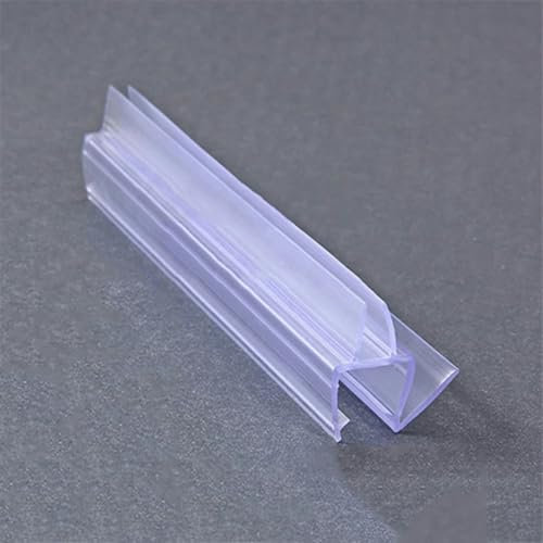 2 Meter Dichtungsstreifen für Duschwände, PVC-Dichtungsstreifen für Türen, Badewannen und Duschen, für 6/8/10/12 mm Glas, zum Kleben, wasserdichter Dichtungsstreifen, Nr. 40-C-2 Meter (entspricht 4