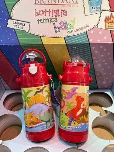 bottiglia termica(borraccia) baby in acciaio (dinosauri)