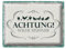FEMER Blechschild Spruch Achtung Wilde Hühner 40x30 cm Deko Schild