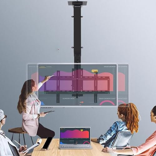 CAMEKIGZ Support TV motorisé - Support de Montage TV au Plafond, Support de Sol TV LCD avec Levage Automatique, Hauteur réglable, Convient aux téléviseurs de 32 à 75 Pouces, avec télécomman