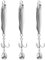 Aoyswuz 3 Pièces 30g Leurres de Pêche en Mer 3 Crochets Peche Kits Leurres, Alliage de Zinc Anti-Corrosion Leurre Peche Carnassier pour la Pêche en Eau Douce ou en Eau de Mer