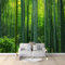 Luowenji Papier Peint Panoramique Bambou Vert 200x140 cm 3D Papier Peint Intissé Forêt de Bambous Photo Trompe l'oeil Poster Grand Mural Salon Chambre Enfant Chambre Décoration Murale a.1922