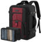 LOVEVOOK Reiserucksack Damen Herren, Handgepäck Rucksack Flugzeug, Travel Backpack Carry On Luggage, Kofferrucksack für Frauen Männer Reise Arbeit Business, Schwarz Rot