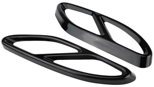 Endrohr Abgasrohr Universal-Auspuffrohrgehäuse, Auto-Auspuffblende, Schalldämpfer-Rohrabdeckung, Für Benz W204 W205 W212 W213 W176 W222 X253, Für GLC, Für GLA Auspuff Schwanzrohr(Schwarz)