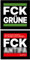 100 Stück FCK Grüne Aufkleber und ANTI Aufkleber, 7,4 cm x 7,4 cm, Set mit jeweils 50 Stickern, Anti Ampel Weg Bundesregierung Baerbock Habeck