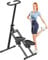 HOFTME Stepper per scale per casa, pieghevole, grande scalatore verticale a pedale per allenamento completo, per esercizi a casa con capacità di carico di 110 kg (corrimano singolo, nero)