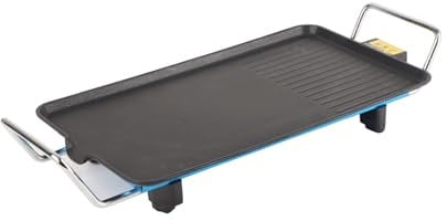 Teppanyaki Grill Plate, Non-stick Electric Table Top Grill with Hot Plate Adjustable Electric Griddle Cooking BBQ Plate, for Camping Barbecue Plate Home Party Indoor Outdoor
