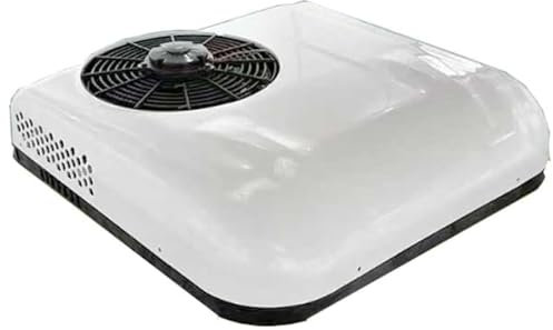 ZenSeFarin Aire Acondicionado De 12v 24 V para Caravanas, Autocaravanas, Techo De CC, Compresor De Aire Acondicionado Móvil con Función Frío para Furgonetas, Camiones, Caravanas,White-12V