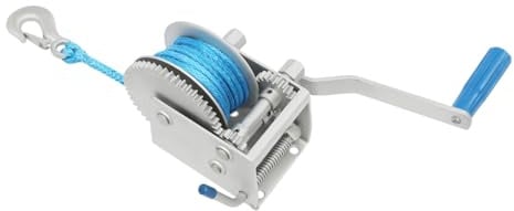 Manuelle Winche Handwinch 3 Getriebeverhältnisse Handseilwinde 4500lbs 8m Nylonseil Verriegelungsfunktion für Yacht, Boot, Anhänger