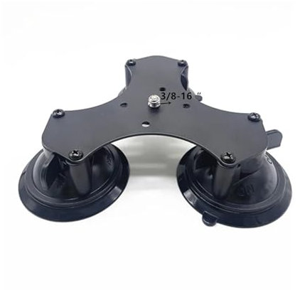 Ventosas de vidrio, Base de ventosa doble/triple, cierre giratorio resistente for cristal de ventana de parabrisas de coche,Ahorra mano de obra(1pc Triangle Suction)