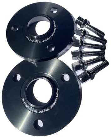 Distanziali per ruote auto 2 Adattatori Per Distanziali Ruota Da 20 Mm PCD 3x112 Foro Centrale 57,1 Mm Adatti Per Smart Per Fortwo Roadster Distanziali Ruote(20mm With 6pcs bolts)