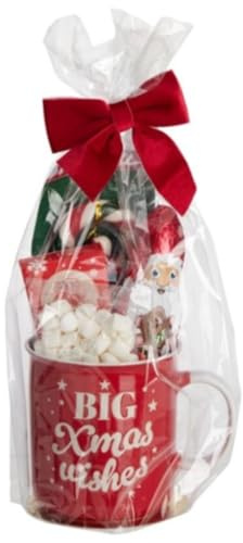 Christmas Hot Chocolate Gift Set With Mug - Hot Chocolate Sachets, Giant Christmas Mug, XLarge Candy Canes, Xmas Santa Chocolates, Mini Marshmallows |Stocking Filler for Kids & Adults, Secret Santa