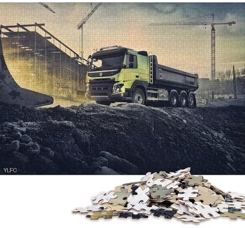 Volvo FMX 1000-teiliges Holzpuzzle für Erwachsene und Puzzle-Liebhaber (75 x 50 cm)