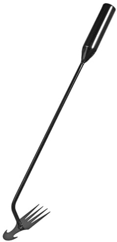 Healeved Multifunktionaler Unkrautstecher aus Eisen 40cm mit Robustem Griff Handlicher Unkrautstecher für Hausgarten und Rasenflächen