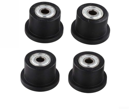 Heavy Duty Rudergerät-Räder, 4er-Pack Ersatzrollen für Sitz, Nylon 8 mm Achse Fitnessgeräte-Teile, reibungsloser und leiser Betrieb für Trainingsgeräte