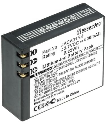Akku-King Akku kompatibel mit Activeon ACA01RB - Li-Ion 600mAh - für Activeon CX, CX Gold, CX HD