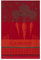Coucke – Jacquard-Handtuch aus Baumwolle – Karotten aus dem Gemüsegarten – 50,8 x 76,2 cm, Rot